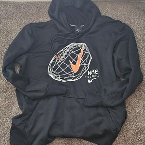 Nike Men's Black Football Hoodie Size L